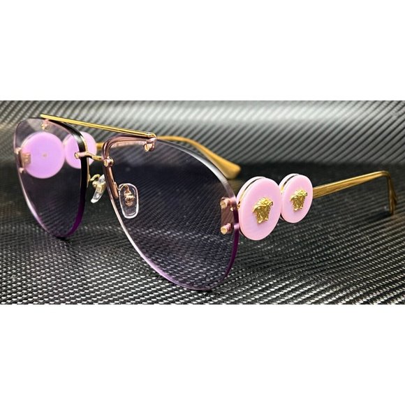 SALE! Versace Light Gold Pink Accent Ladies Sunglasses